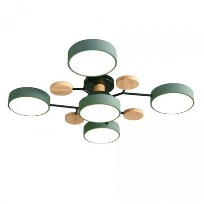 Skandinavische LED-Deckenlampe – Verzweigtes Design in Mattweiß