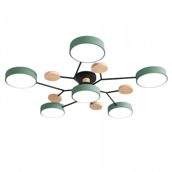 Skandinavische LED-Deckenlampe – Verzweigtes Design in Mattweiß