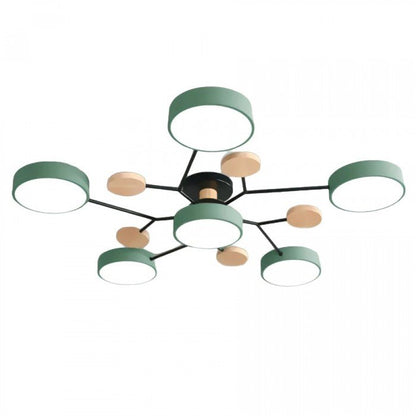 Skandinavische LED-Deckenlampe – Verzweigtes Design in Mattweiß