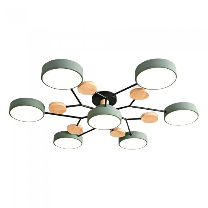 Skandinavische LED-Deckenlampe – Verzweigtes Design in Mattweiß