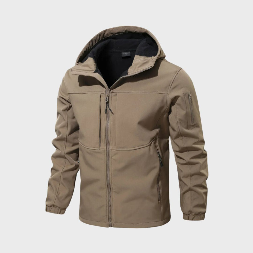 Herren Softshelljacke Mit Kapuze Und Funktionalem Design