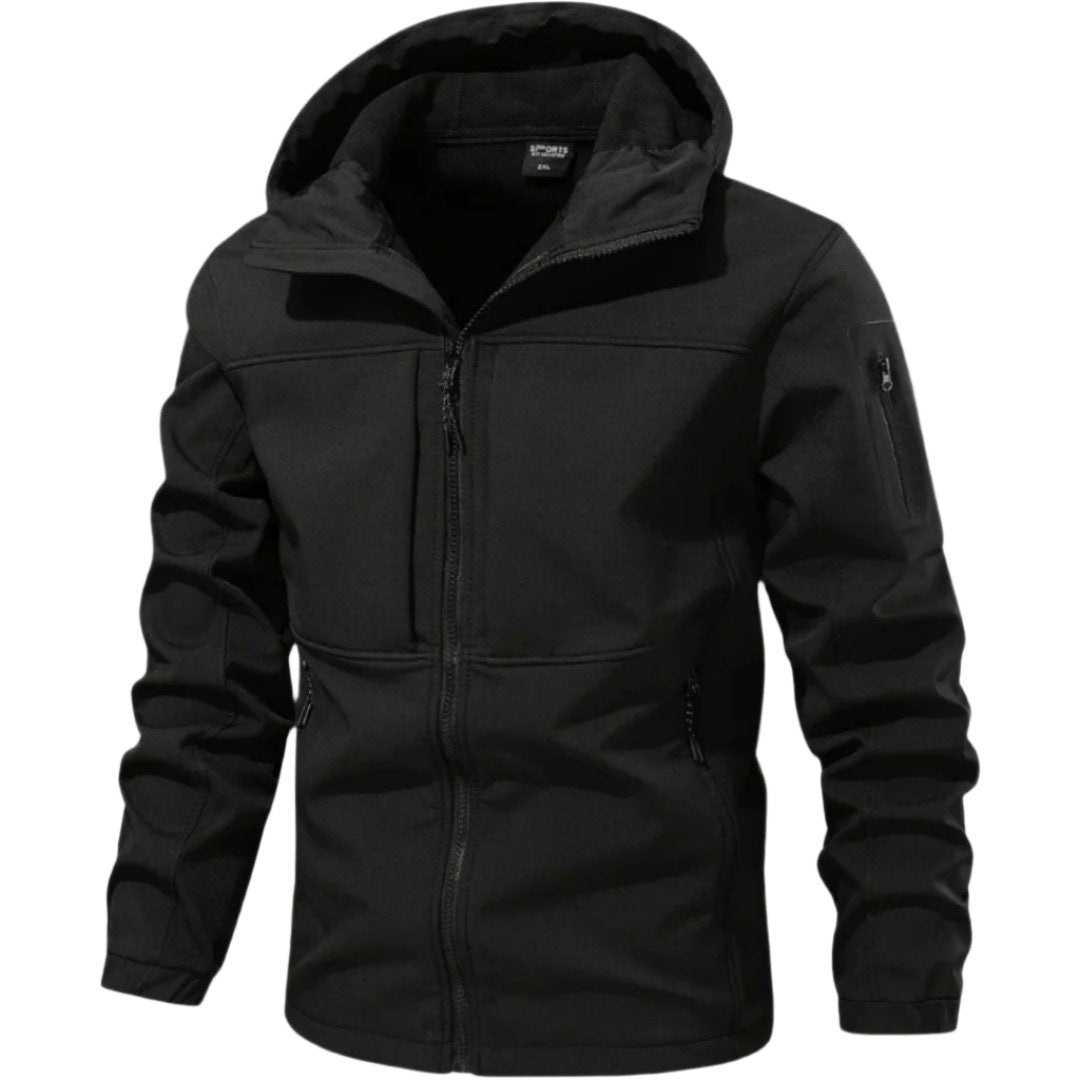 Herren Softshelljacke Mit Kapuze Und Funktionalem Design