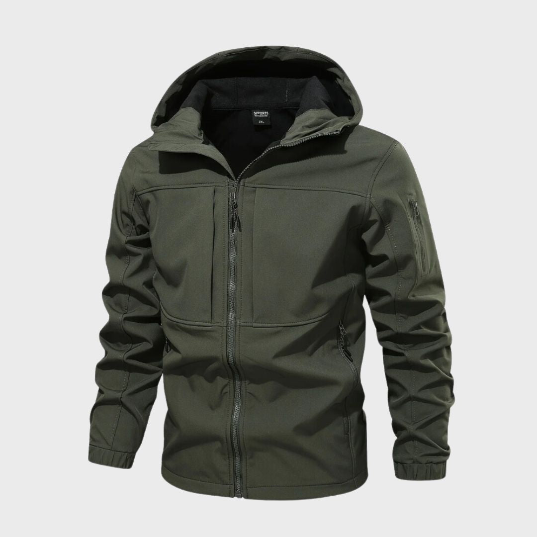 Herren Softshelljacke Mit Kapuze Und Funktionalem Design