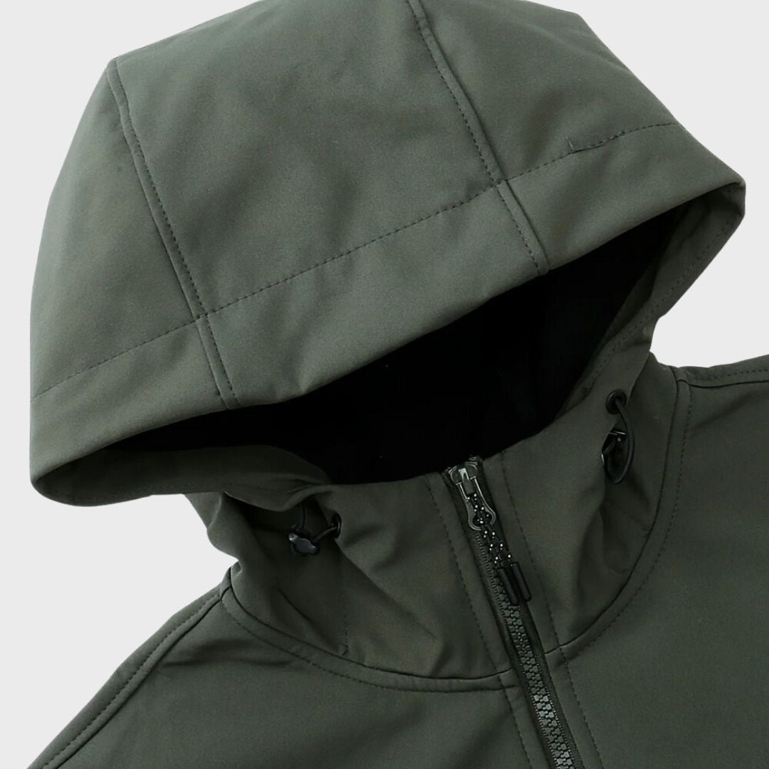 Herren Softshelljacke Mit Kapuze Und Funktionalem Design