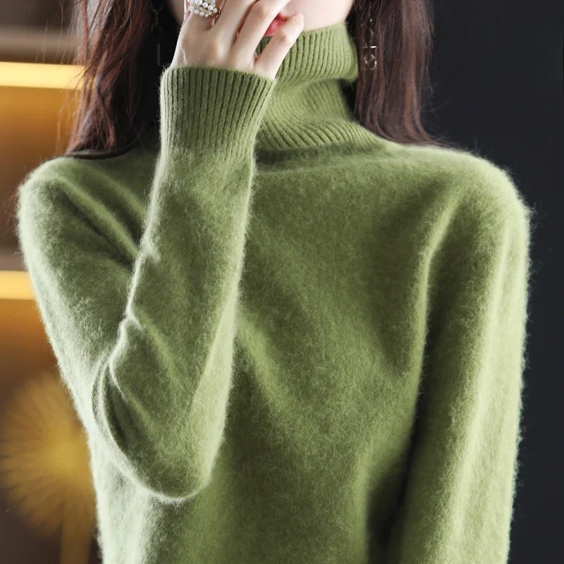Damen Kaschmir Rollkragenpullover Mit Elegantem Design