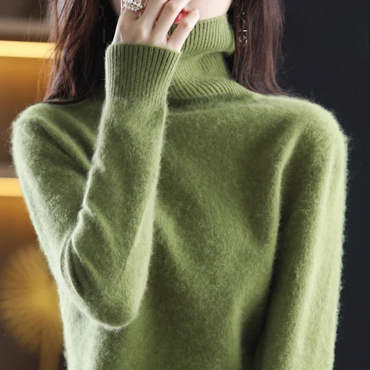 Damen Kaschmir Rollkragenpullover Mit Elegantem Design