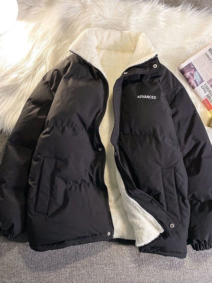 Damen Steppjacke Kurz Mit Hohem Kragen Und Reißverschluss