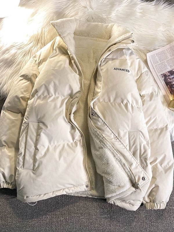 Damen Steppjacke Kurz Mit Hohem Kragen Und Reißverschluss
