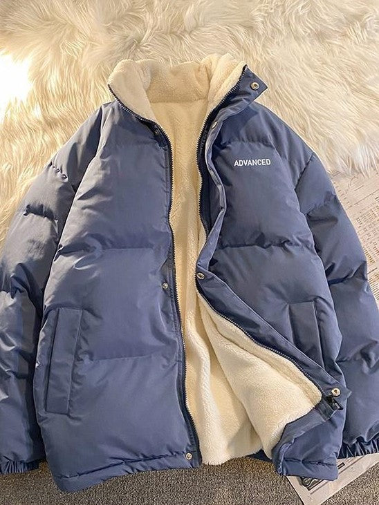 Damen Steppjacke Kurz Mit Hohem Kragen Und Reißverschluss