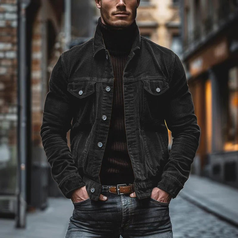 Herren Cordjacke Im Retro Vintage Stil