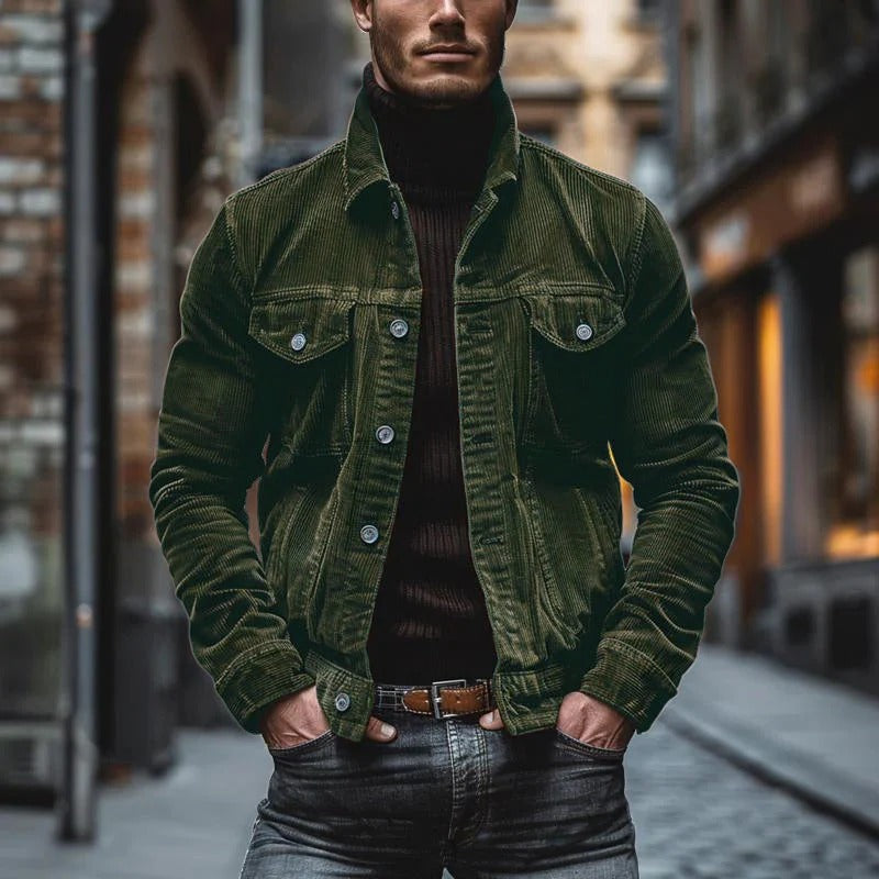 Herren Cordjacke Im Retro Vintage Stil