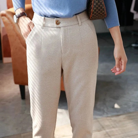 Damen Elegante Hose Mit Feinheiten