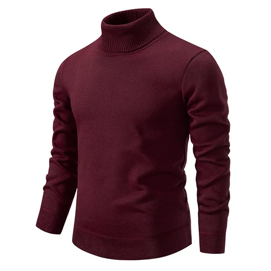 Herren Rollkragenpullover Aus Jungwolle