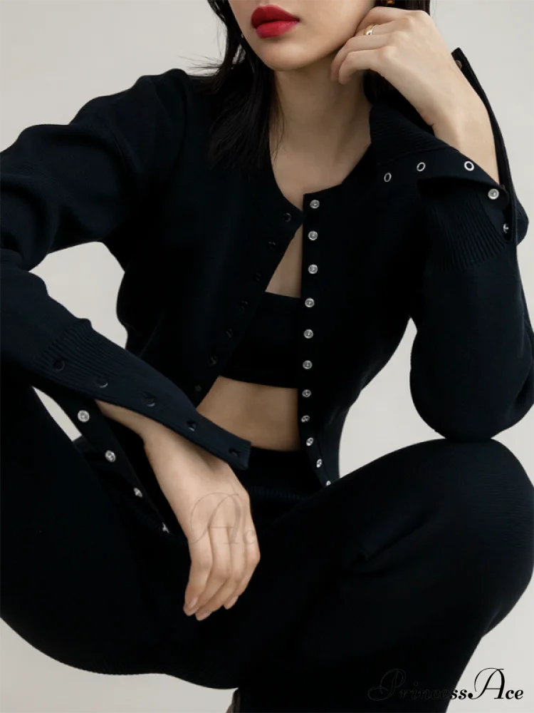 Damen Cardigan Mit Knopfleiste Im Casual Stil