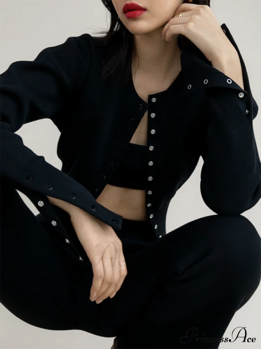 Damen Cardigan Mit Knopfleiste Im Casual Stil