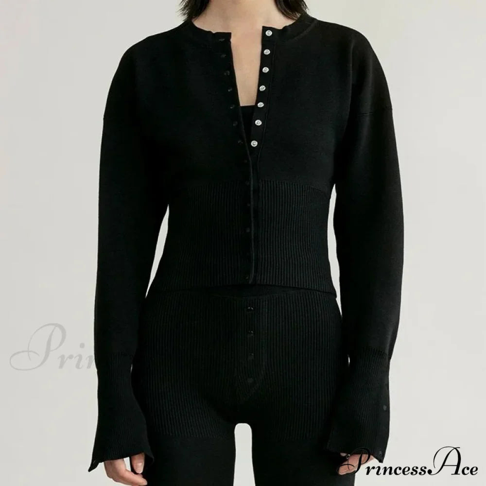 Damen Cardigan Mit Knopfleiste Im Casual Stil