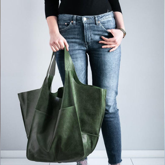 Geräumige Retro-Shopper-Tasche für Damen