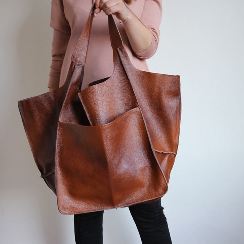 Geräumige Retro-Shopper-Tasche für Damen