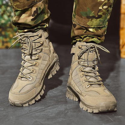 Herren Militärstiefel Mit Reißverschluss Und Rutschfester Sohle