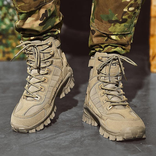 Herren Militärstiefel Mit Reißverschluss Und Rutschfester Sohle
