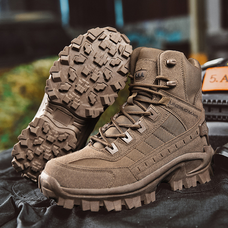 Herren Militärstiefel Mit Reißverschluss Und Rutschfester Sohle