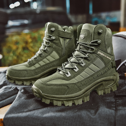 Herren Militärstiefel Mit Reißverschluss Und Rutschfester Sohle