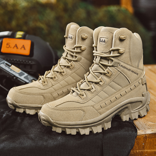 Herren Militärstiefel Mit Reißverschluss Und Rutschfester Sohle