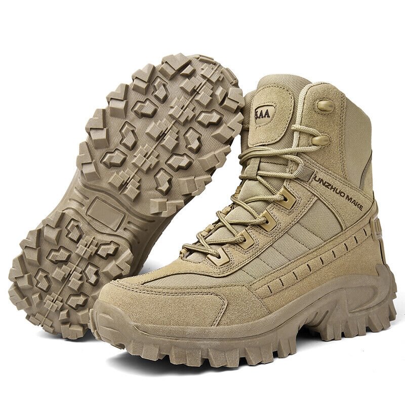 Herren Militärstiefel Mit Reißverschluss Und Rutschfester Sohle