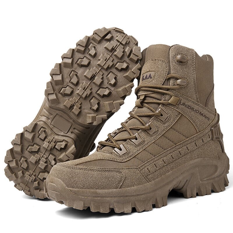 Herren Militärstiefel Mit Reißverschluss Und Rutschfester Sohle