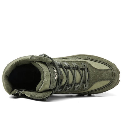 Herren Militärstiefel Mit Reißverschluss Und Rutschfester Sohle