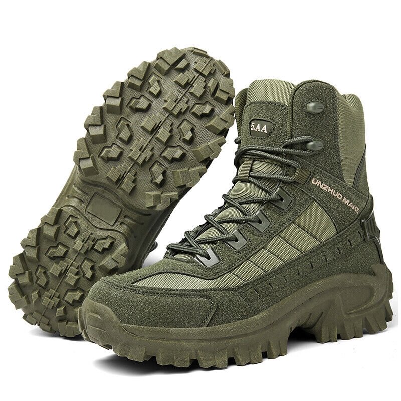 Herren Militärstiefel Mit Reißverschluss Und Rutschfester Sohle