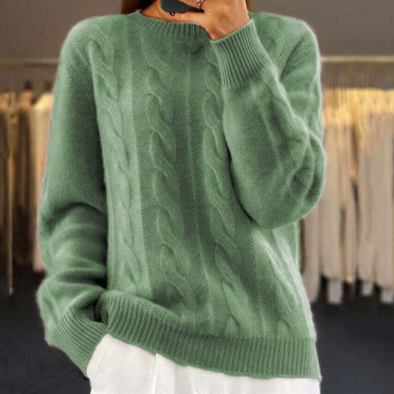 Warmer Damen Strickpullover Mit Klassischem Design
