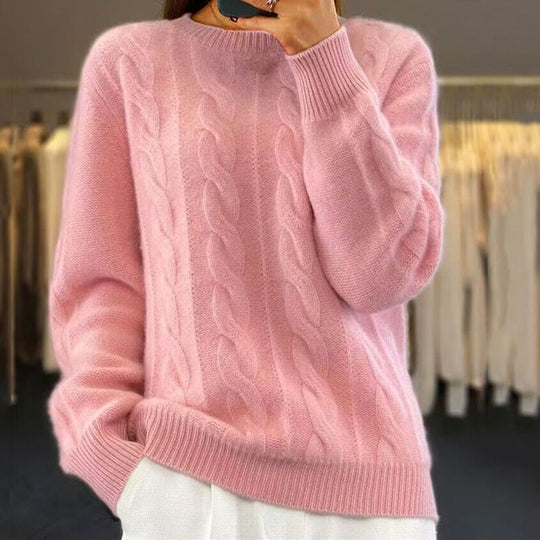 Warmer Damen Strickpullover Mit Klassischem Design