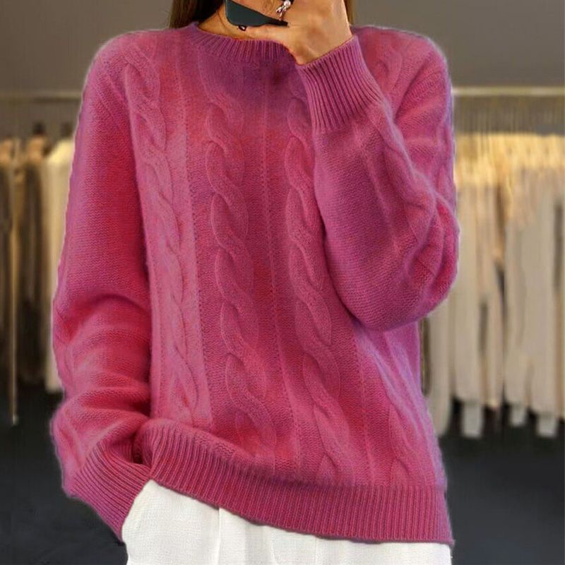 Warmer Damen Strickpullover Mit Klassischem Design