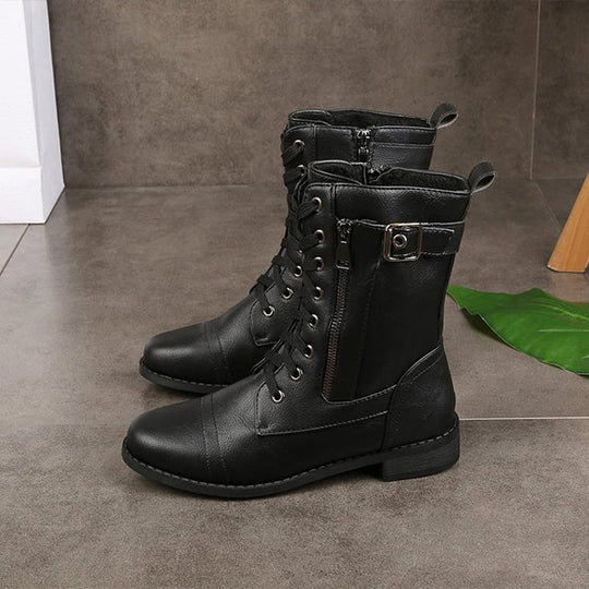 Damen Stiefel Mit Seitlichem Reißverschluss Im Klassischen Design