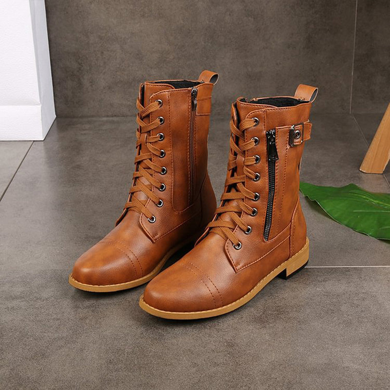Damen Stiefel Mit Seitlichem Reißverschluss Im Klassischen Design