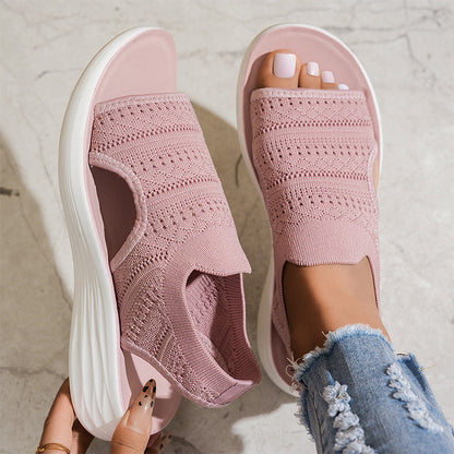 Damen Sandalen mit gepolstertem Fußbett und offenem Design