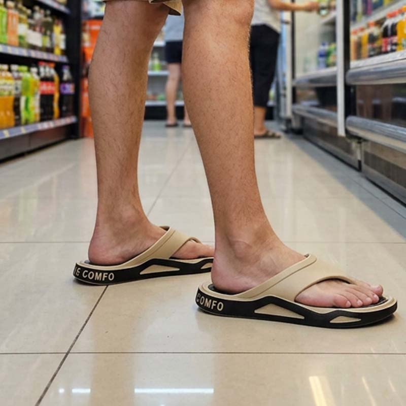 Herren Zehentrenner Sandalen mit gepolstertem Fußbett