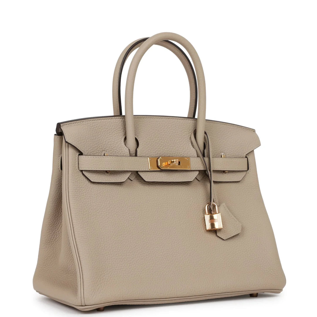 Elegante feste Handtasche mit Goldakzenten für Damen