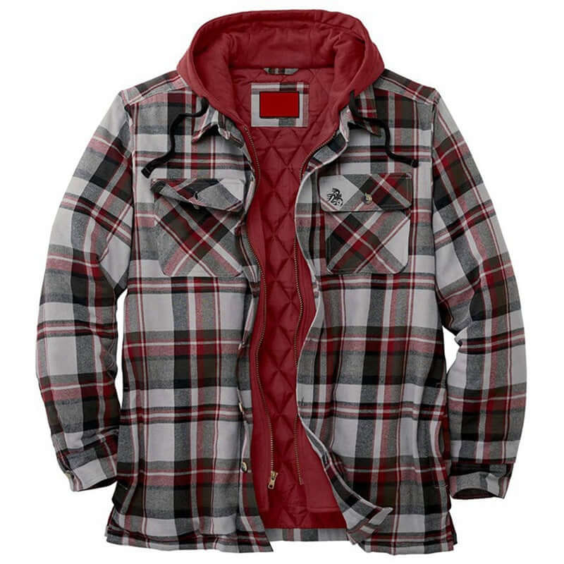 Herren Holzfällerjacke Mit Klassischem Karo Design