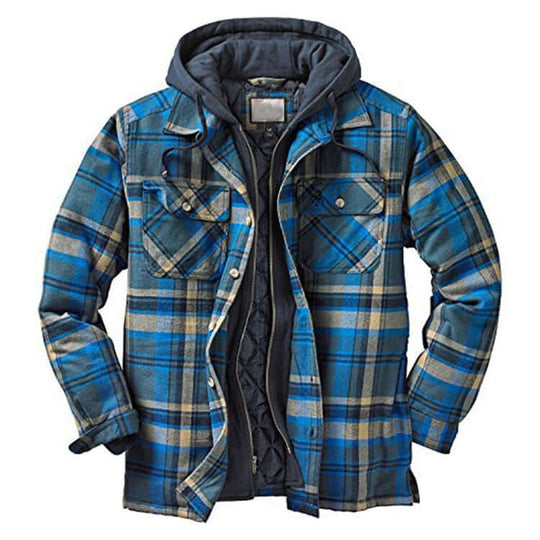 Herren Holzfällerjacke Mit Klassischem Karo Design