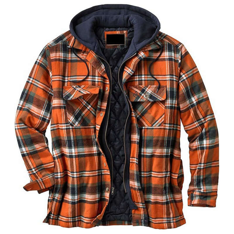 Herren Holzfällerjacke Mit Klassischem Karo Design