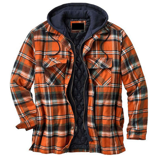 Herren Holzfällerjacke Mit Klassischem Karo Design