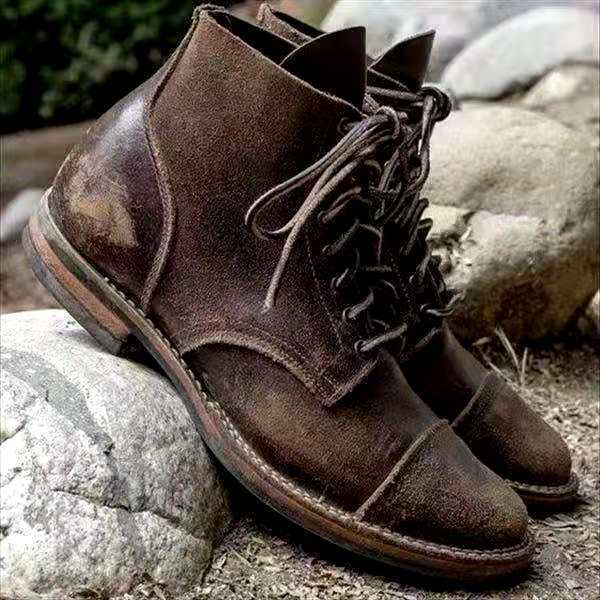 Herren Retro Schnürschuhe Mit Klassischem Design