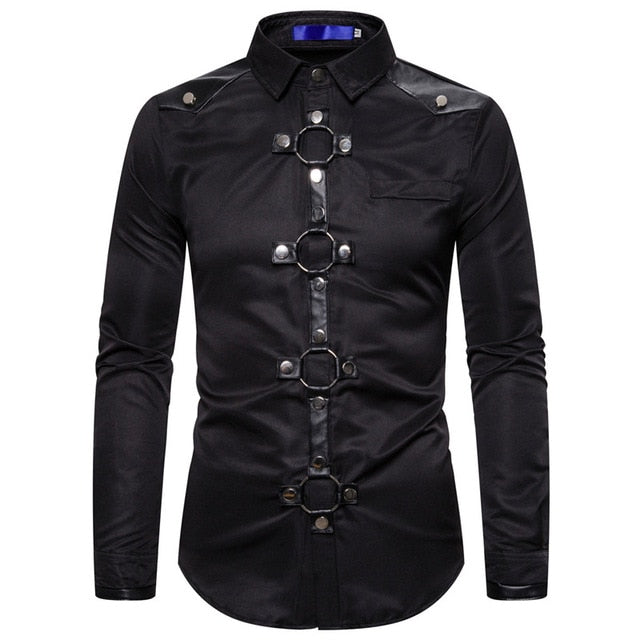 Herren Gothic Shirt Mit Modernem Design