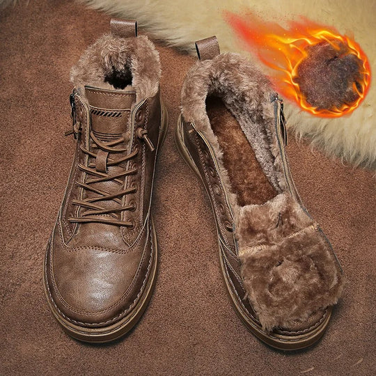 Herren Winterstiefel Mit Fleecefutter Und Rutschfester Sohle