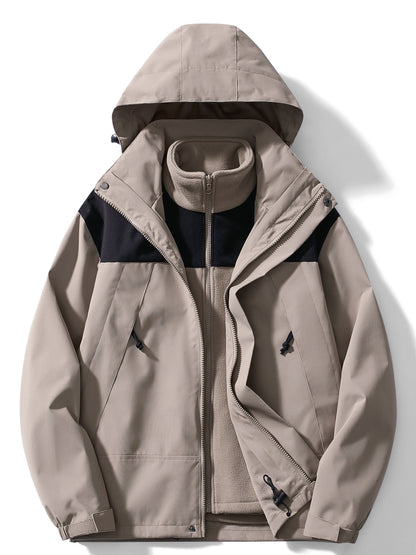 Herren Winterjacke Mit 3 Lagen Und Klassischem Design