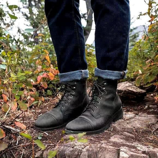 Herren Retro Schnürschuhe Mit Klassischem Design